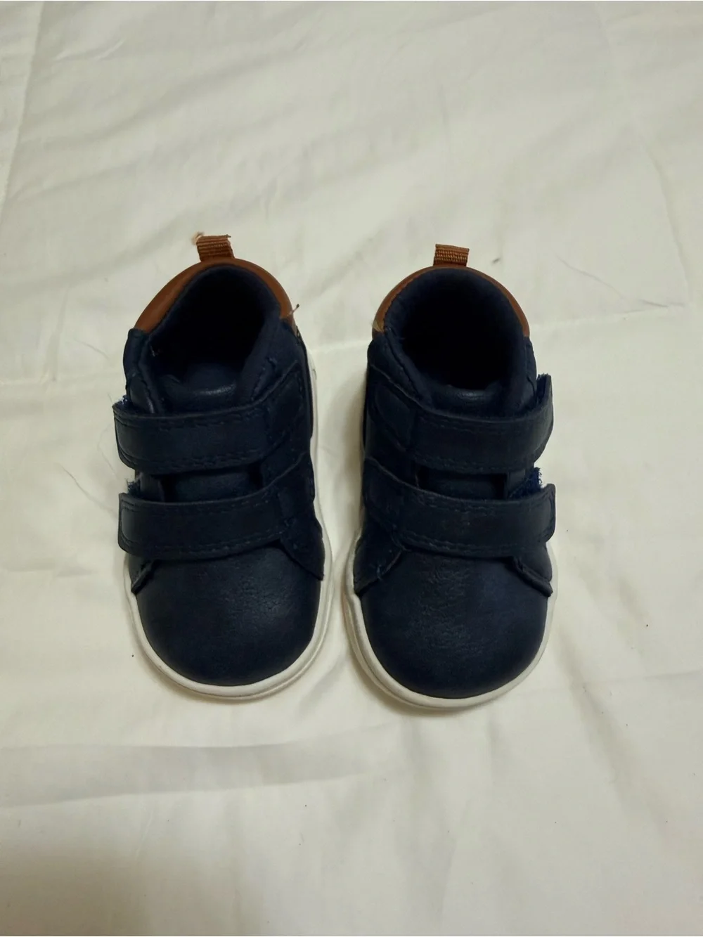Carter's Boys Blue/White Hook & Loop Strap Casual Sneakers Stars US 3 M